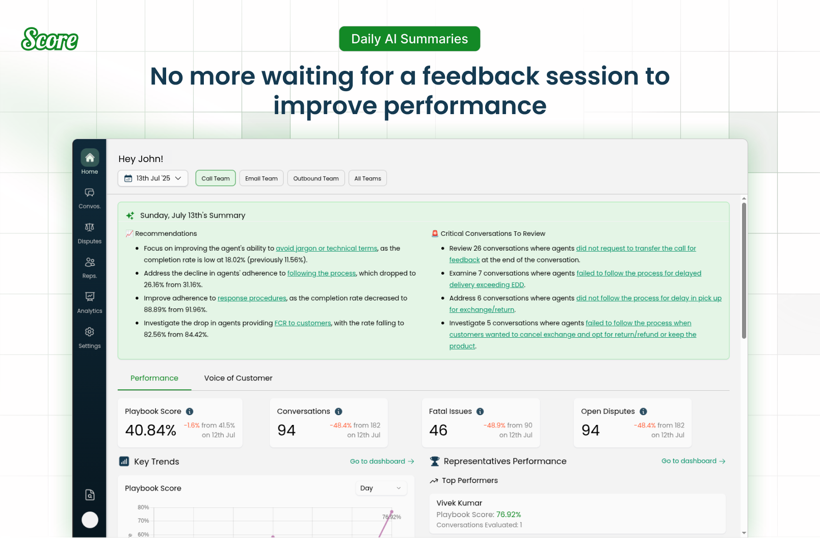 screenshot of Score AI